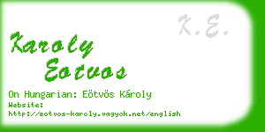 karoly eotvos business card